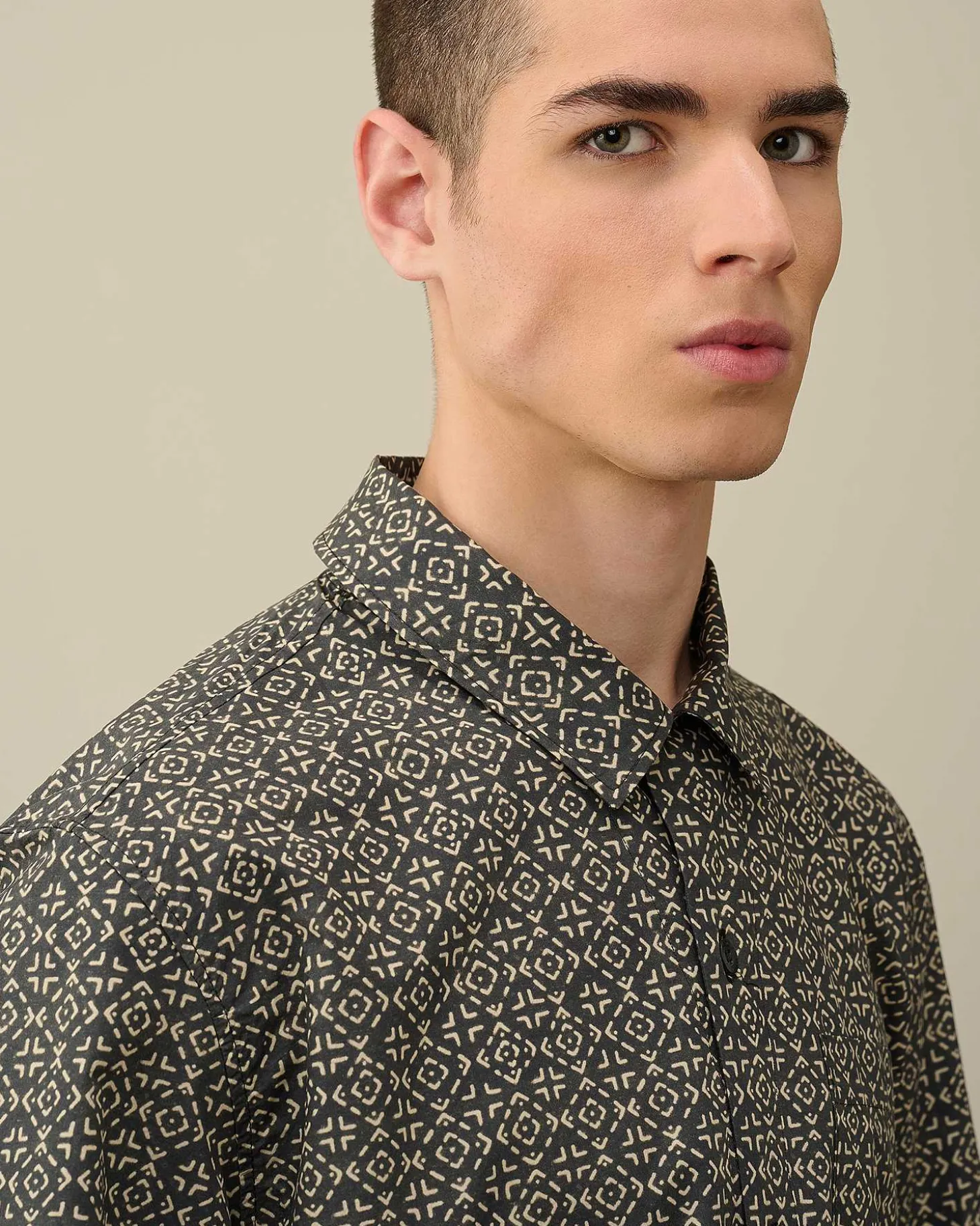 Homme C.P. Company Chemises^Popeline Baja Print Shirt