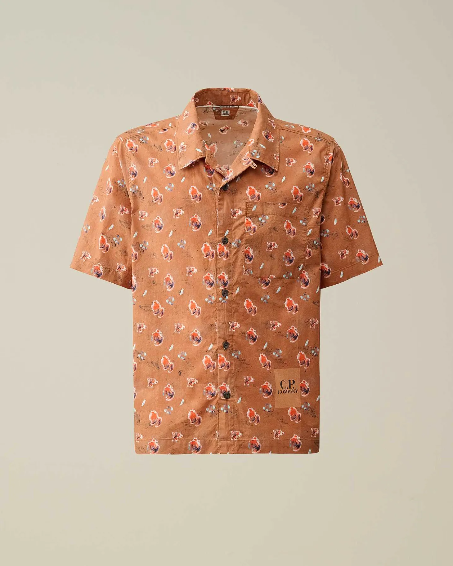 Homme C.P. Company Chemises^Popeline Sponged Print Shirt