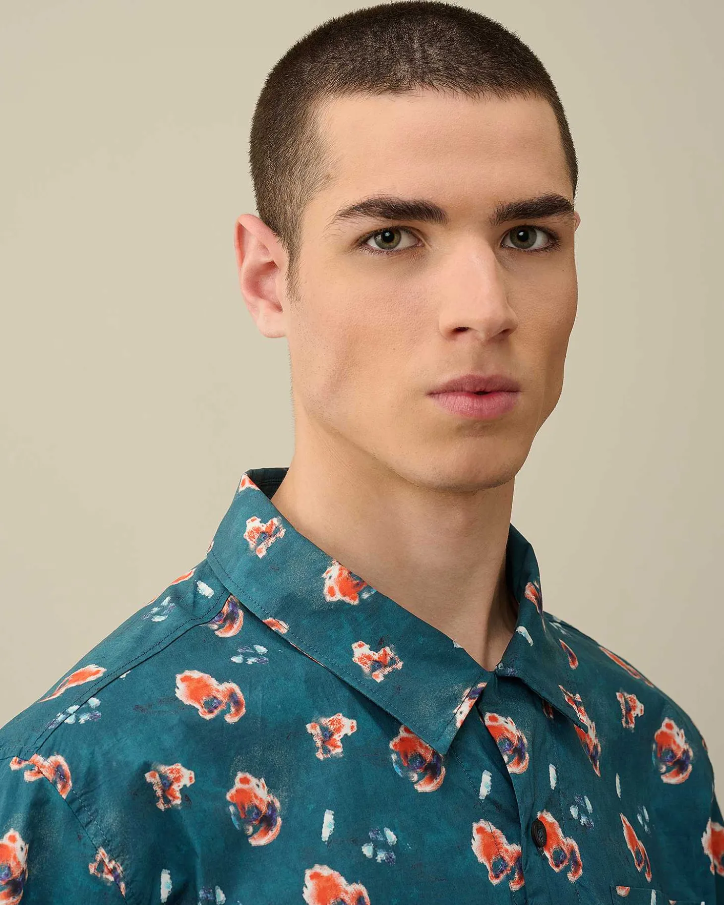 Homme C.P. Company Chemises^Popeline Sponged Print Shirt