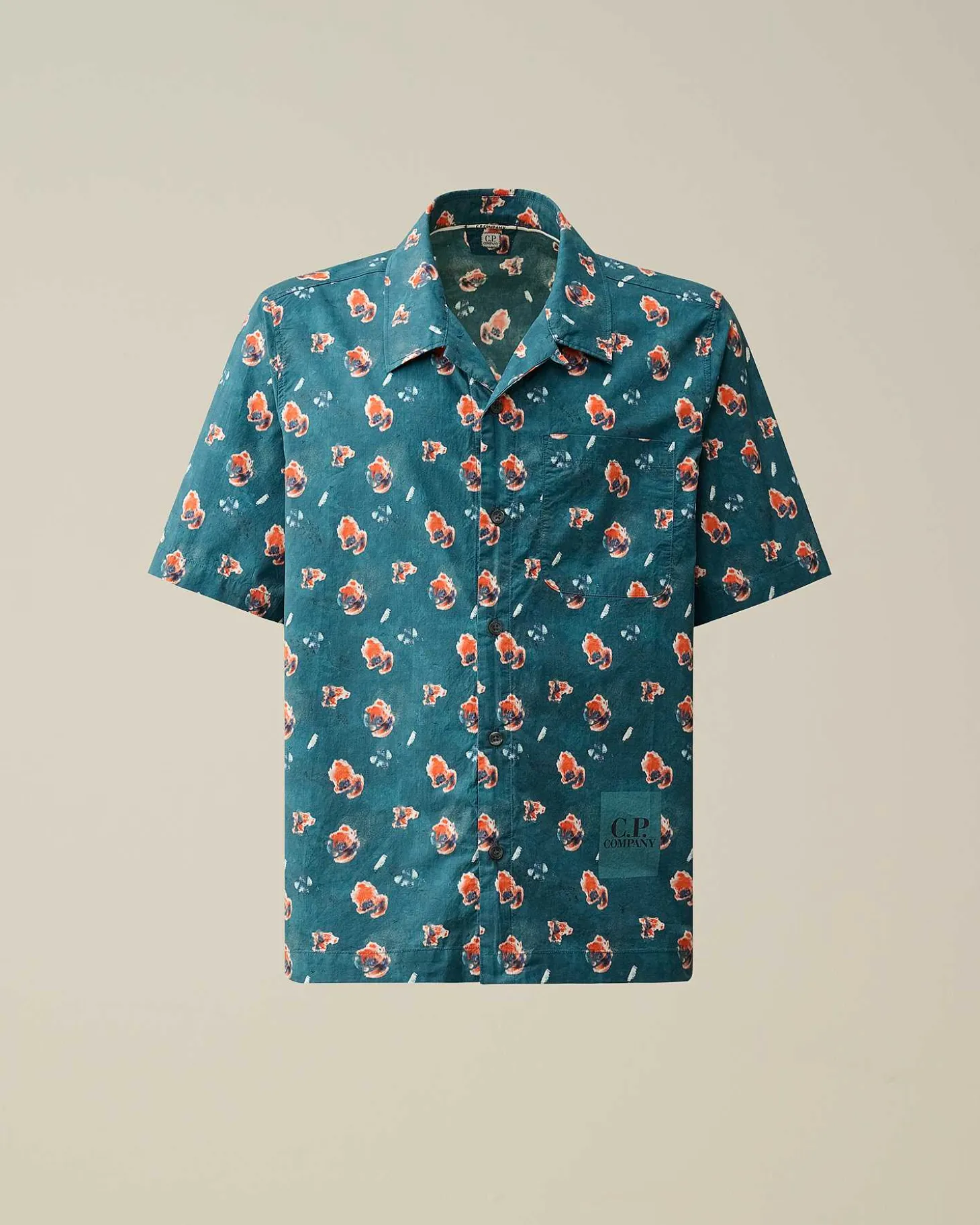 Homme C.P. Company Chemises^Popeline Sponged Print Shirt