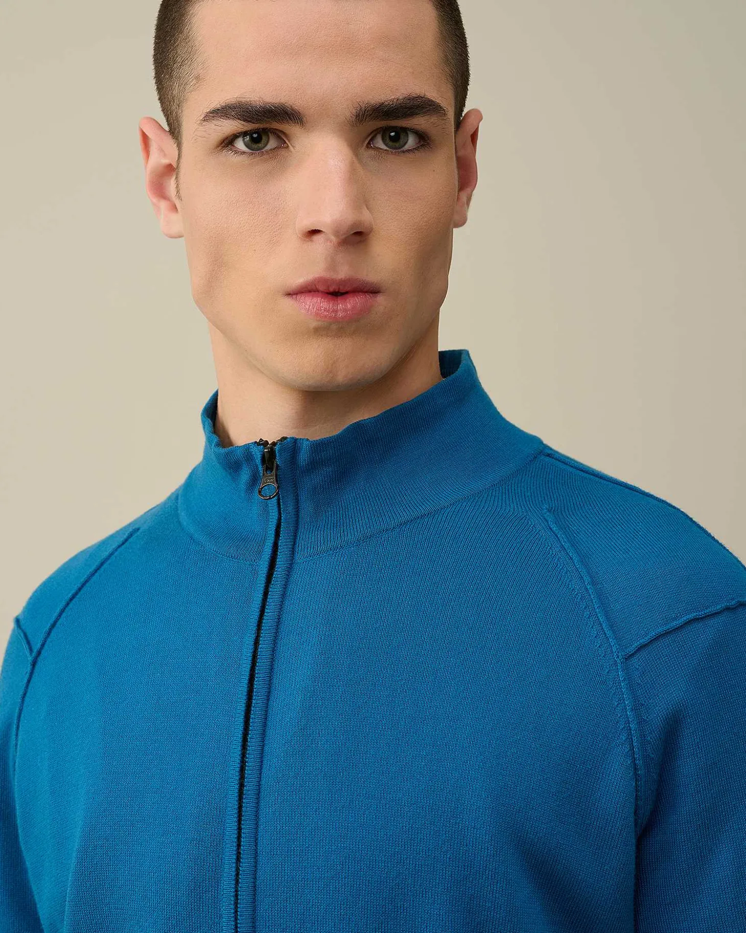 Homme C.P. Company Pulls^Sea Island Zipped Knit