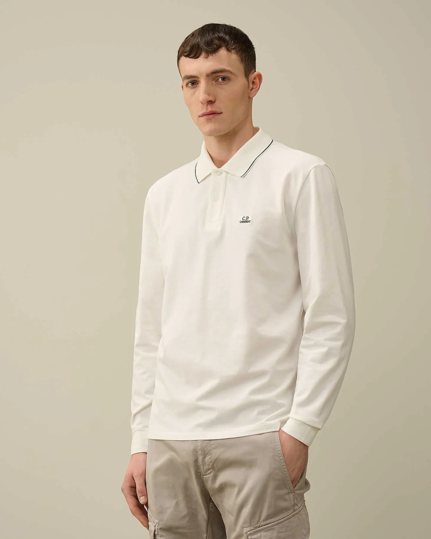 Homme C.P. Company T-Shirts Et Polos^Stretch Piquet Regular Long Sleeved Polo Shirt