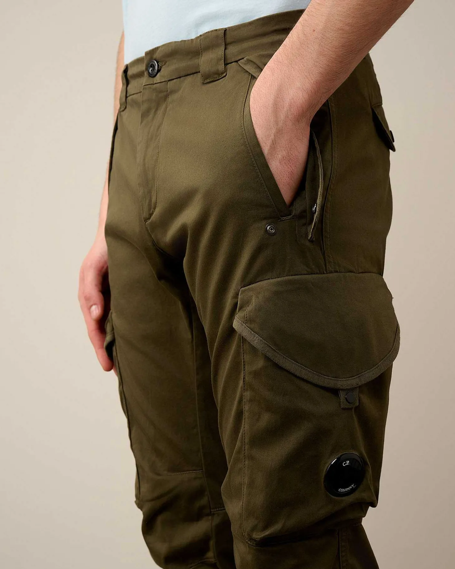 Homme C.P. Company Pantalons^Stretch Sateen Ergonomic Lens Utility Pants