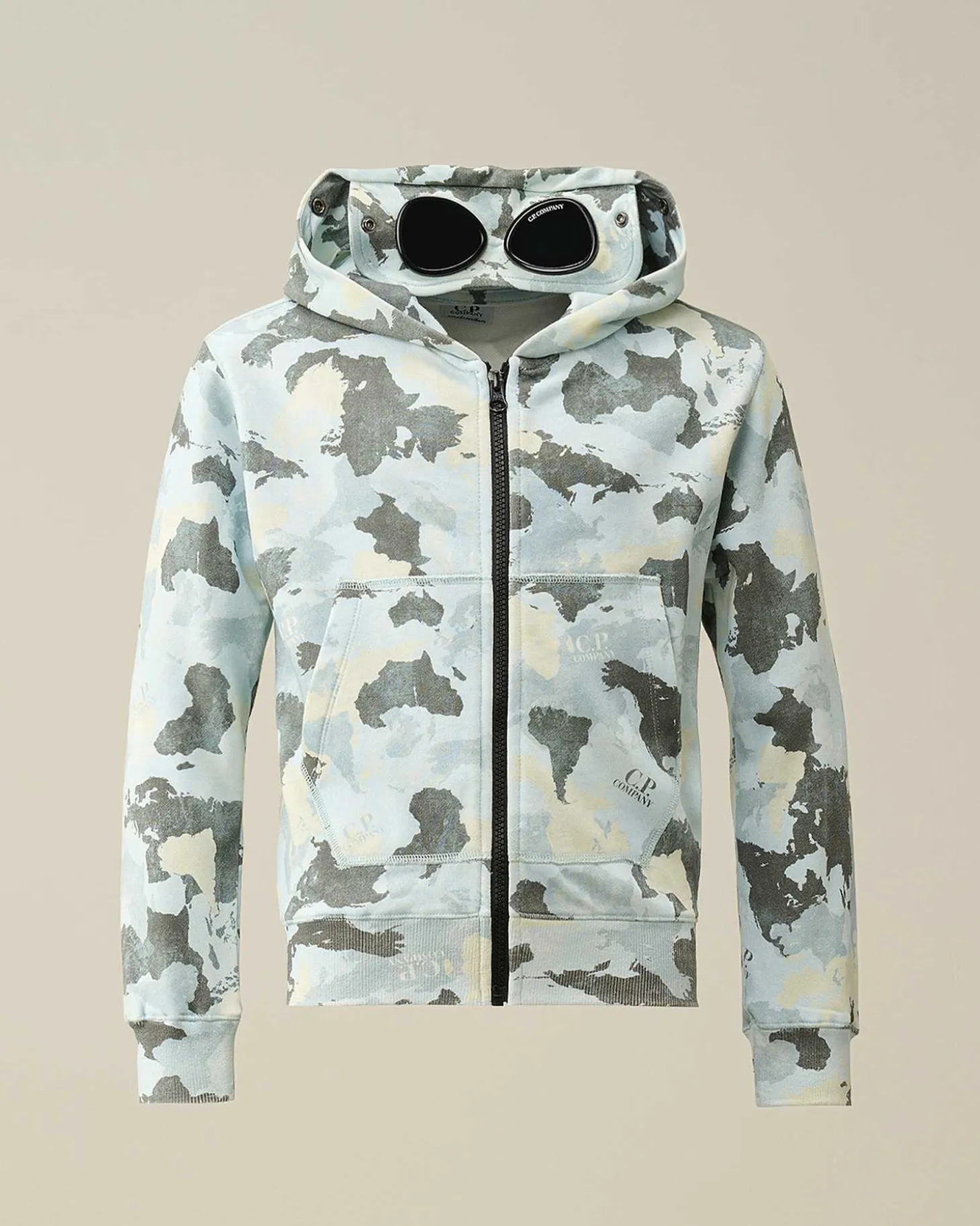 Kids C.P. Company Vêtements 10-14 Ans^U16 Diagonal Fleece Printed Goggle Hoodie