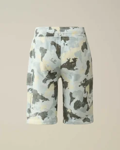 Kids C.P. Company Vêtements 10-14 Ans^U16 Diagonal Fleece Printed Cargo Shorts