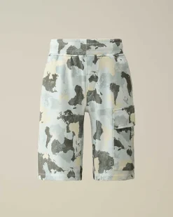 Kids C.P. Company Vêtements 10-14 Ans^U16 Diagonal Fleece Printed Cargo Shorts